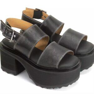 John Fluevog Razzle Platform Sandals - Size 9